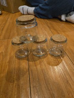 35 Small Glass Jars With Cork Top 