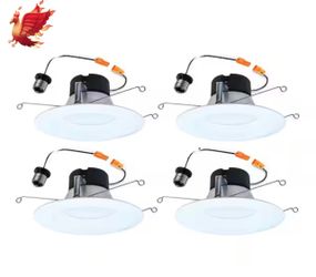 HALO 4-pack LT 5/6 in. Adjustable Integrated LED Recessed Light Trim Retrofit Module with Baffle Trim 5CCT 750lm