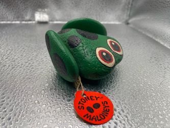 Vintage Rare 1970 Stoney Maloney Ruane Manning Rock Art Hand Painted Frog HTF
