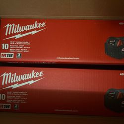 10 Pack 5.0 Amp Milwaukee Battery’s 