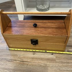 Wooden Toolbox With Handle