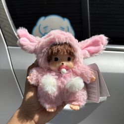 Monchhichi With Pink Stitch Costume 