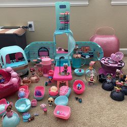 Huge Lot Of LOL Surprise Doll With Glamour Camper And Accessories 