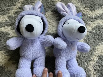Vintage snoopy Easter bunny stuffed animals