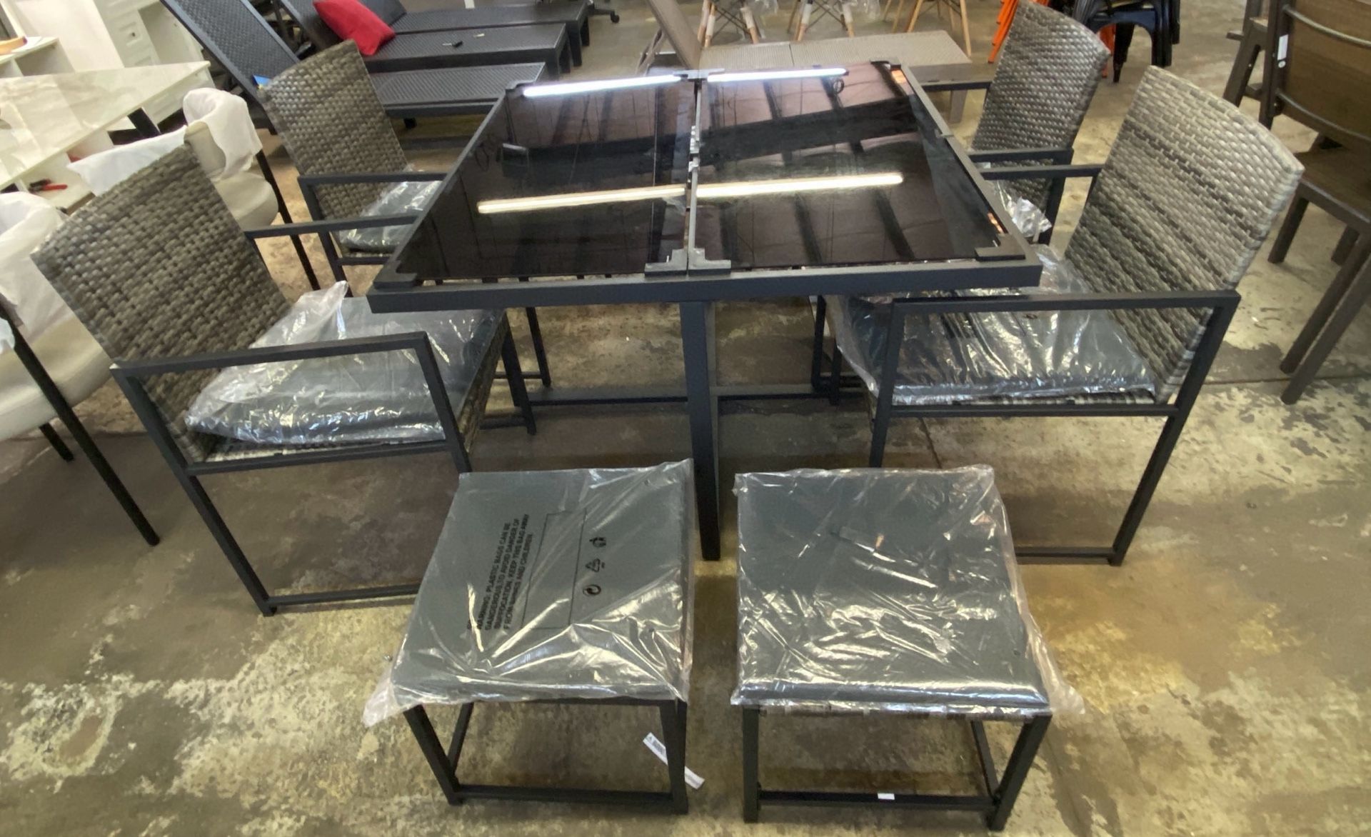 For Sale: Brand New 9-Piece Outdoor Patio Dining Set – $250  Bring style and comfort to your backyard, patio, or garden with this 9-piece outdoor dini