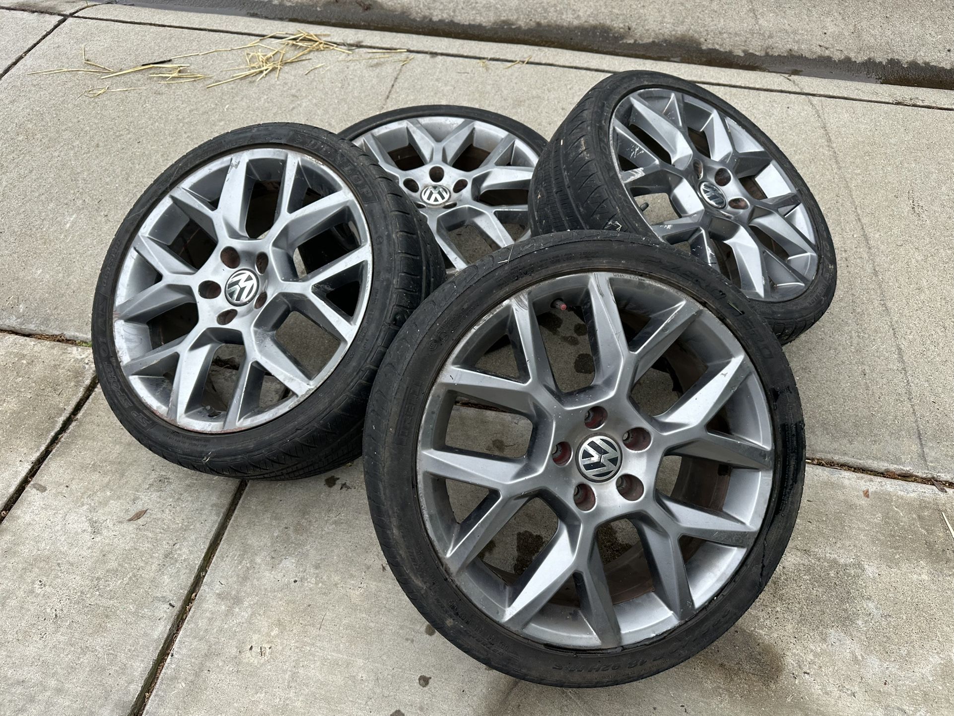 OEM 18” Wheels Rims and Tires 18x7.5 51 Offset Volkswagen GOLF Jetta Passat Audi A4 S4 A6 S6