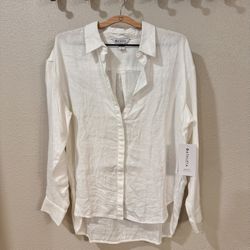 Athleta Playa Linen Button Up