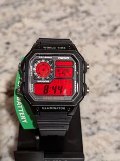 Naruto Sharingan Custom Casio AE 1200 Watch Mod