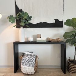 Black Waterfall Console Table.