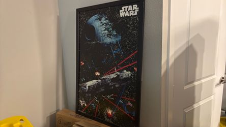 Star Wars framed poster