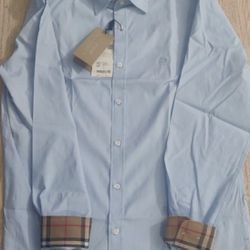 New Authentic Burberry Men Shirt Size XXL True To Size Used Once