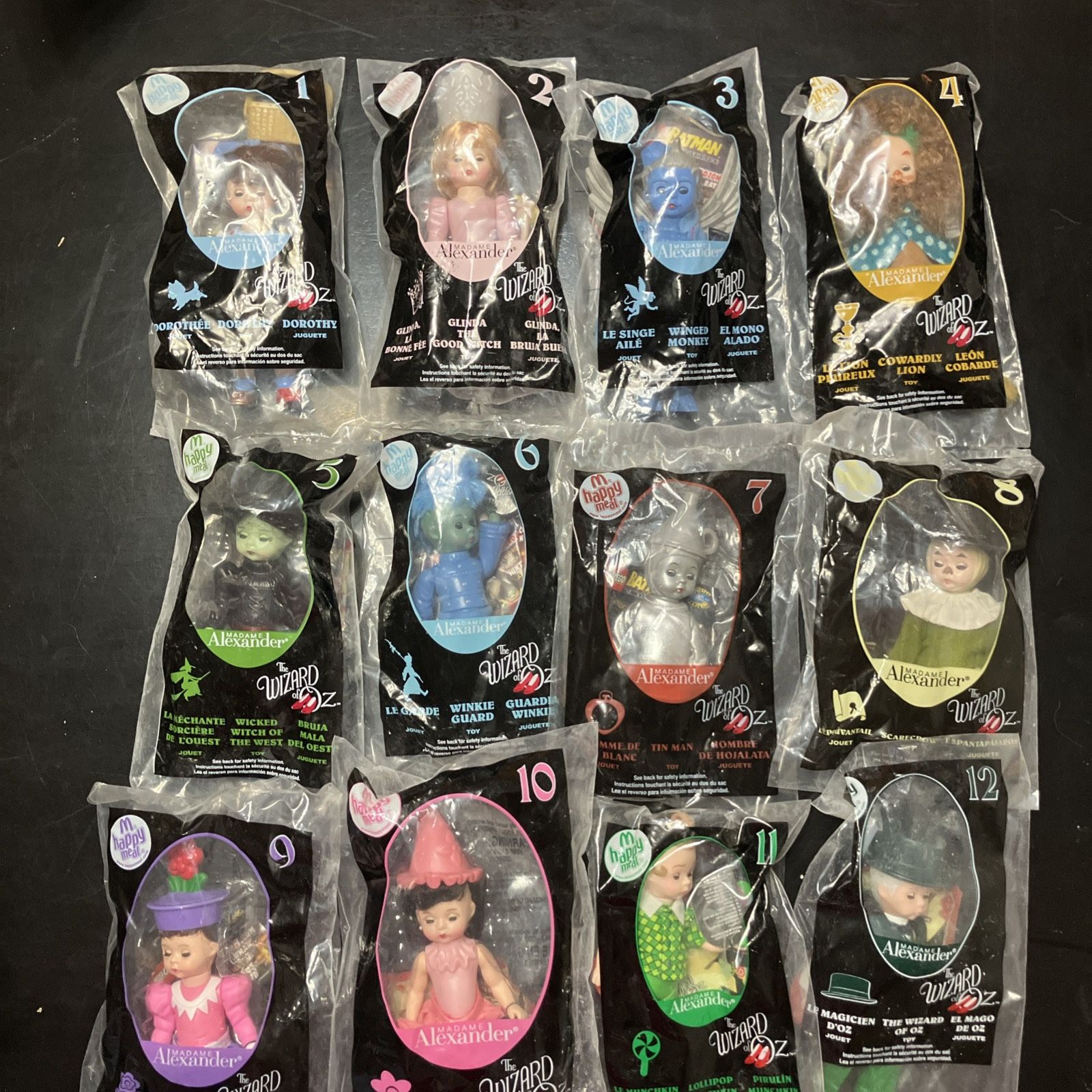 Complete Set 2008 Madame Alexander, Wizard Of Oz Dolls Mcdonald’s Sealed In Original Package