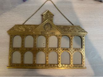 vintage brass school frame