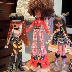 Pretty N Punk Bratz Dolls Meygan , Sasha And Yasmin 