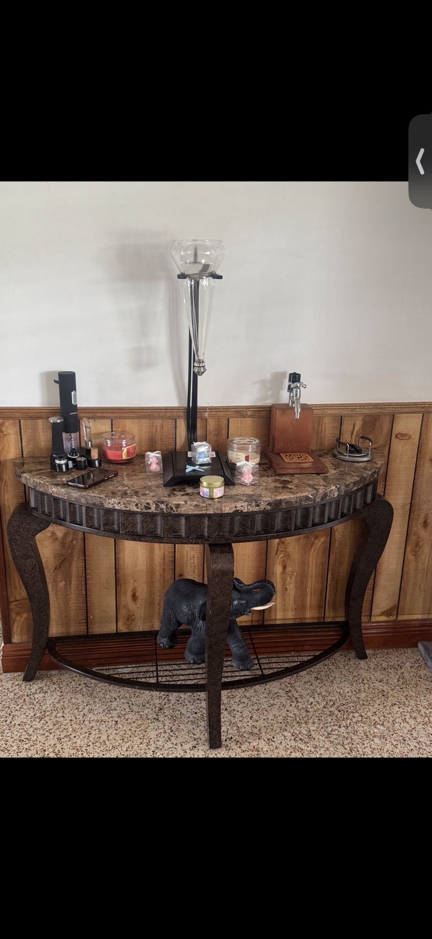 Marble Top Side Table/ Console Table