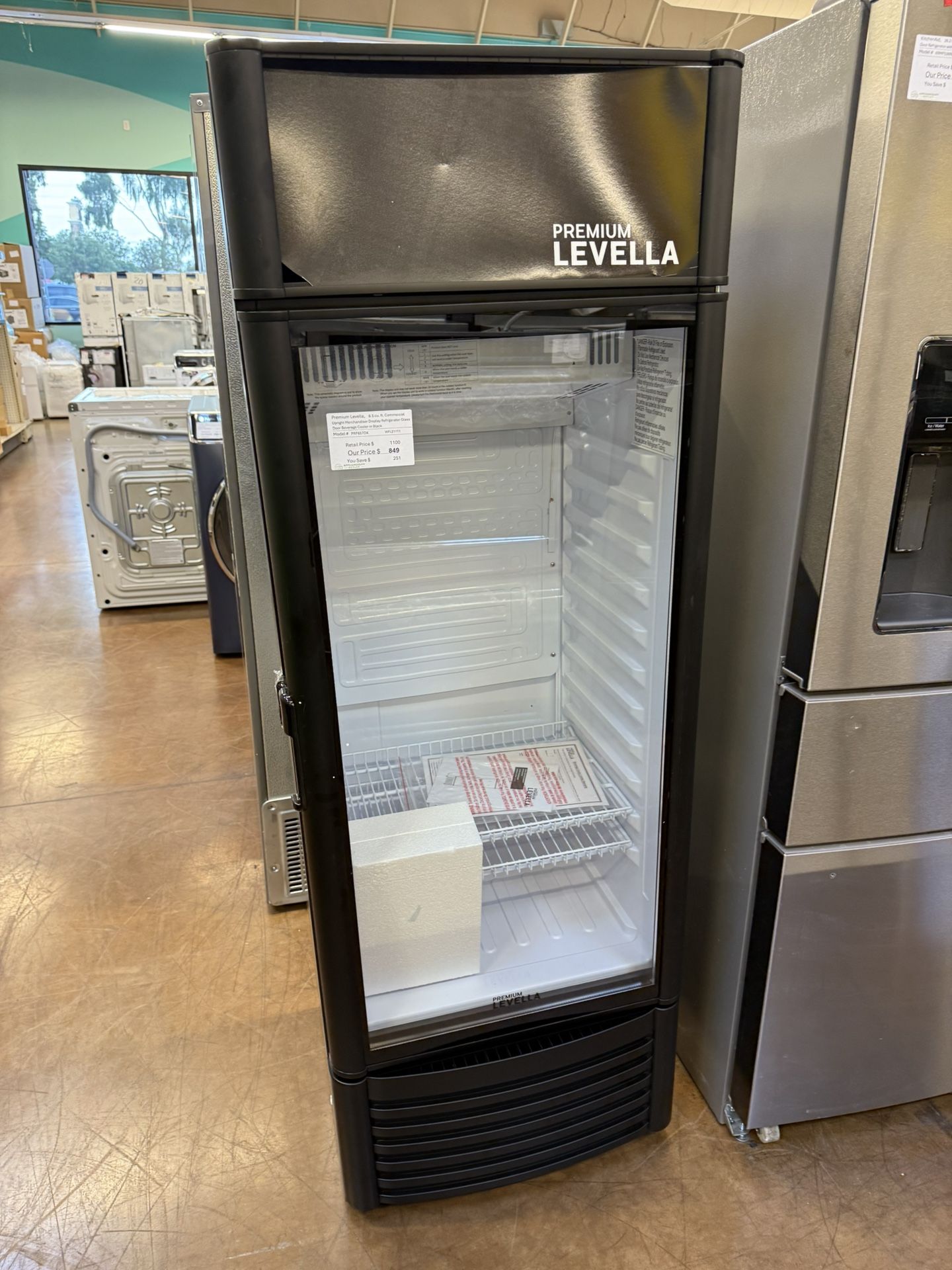 Premium Levella upright merchandise display refrigerator