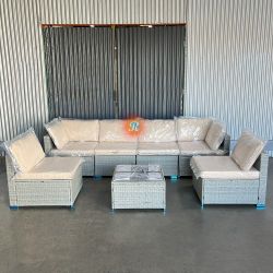 7pc Outdoor Sectional Patio Furniture Set