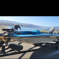 1989 Spirit Thruster 17 Footer Bassboat Fiberglass 