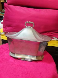 Vintage pewter pan