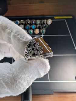 925 Silver Ring With Tiger Eye Stone