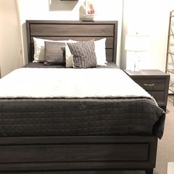 Brand New Bed Frame Grey And Black Color - All Sizes Available 