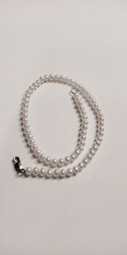 "NEW" Stunning - Real Pearl Ankle Bracelet w/ Sterling Silver Clasp 11" Long