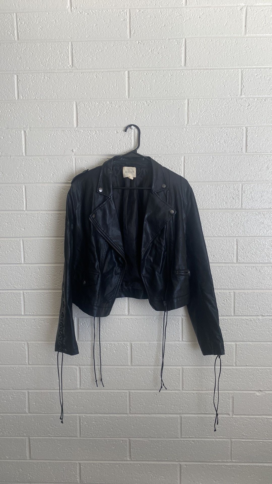 Noise + Silence Leather Jacket Size L