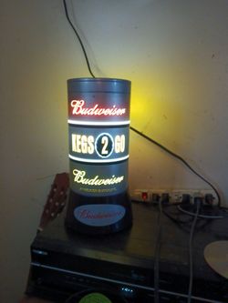 Budweiser keg display that lights up