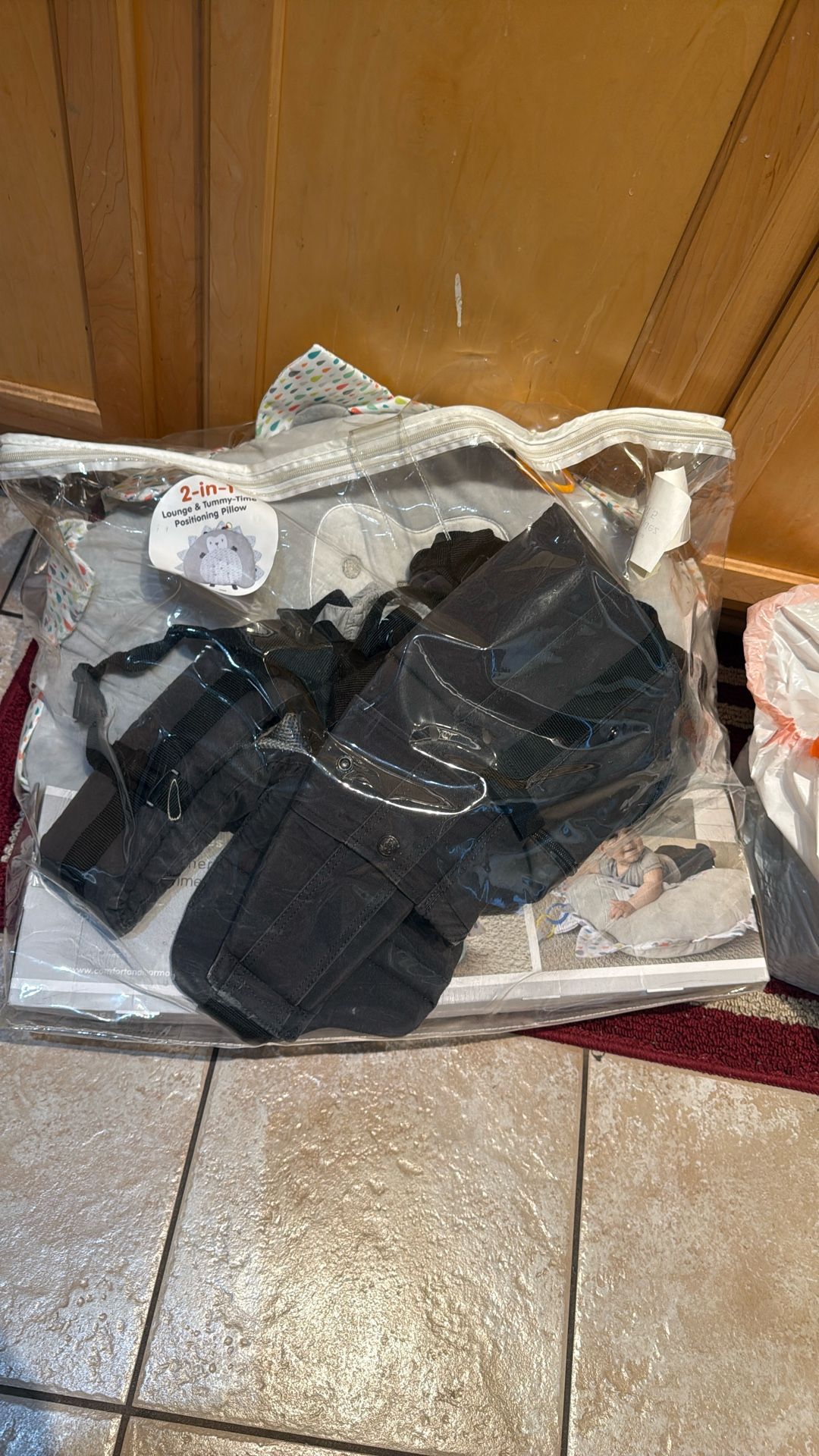 Baby Tummy Pillow And Baby Carrier