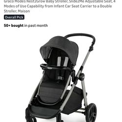 Graco Nest2Grow stroller with Adjustable seat.