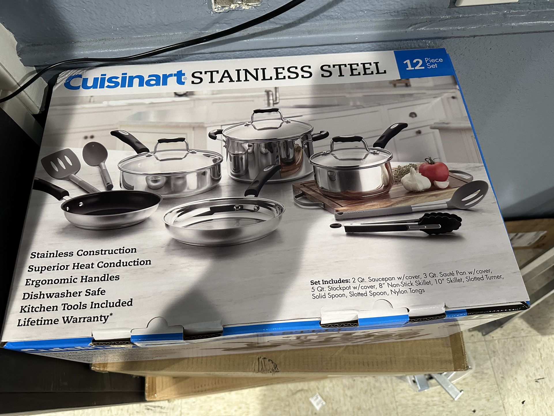 Cuisinart - 12-Piece Cookware Set - Stainless Steel for Sale in
