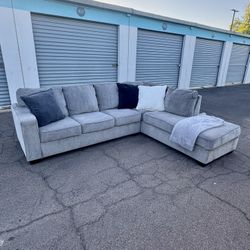 Gray Sectional With Chaise