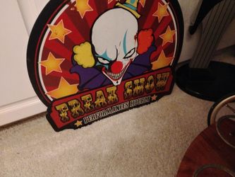 Freak Show Clown Decorative Sign