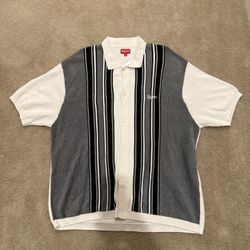 Supreme Stripe Button Up Polo