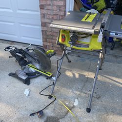 Miter Saw 12 In Sliding And Table Saw 10 In Combo Deal 