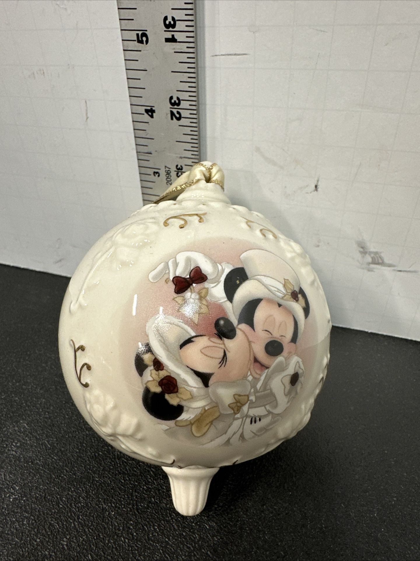 Mickey Minnie Mouse Disney Parks Victorian Wedding Globe Ornament Christmas #S6