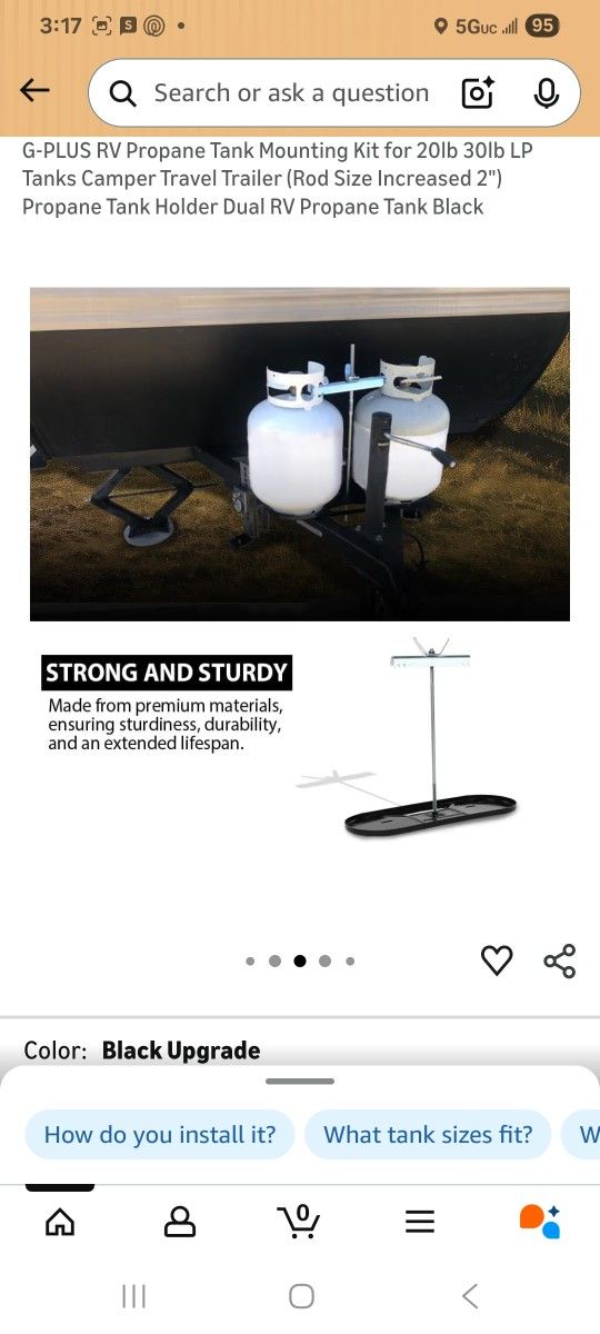   Propane Tank Holder Dual RV 