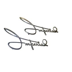 IMPERIAL 1(contact info removed) 1959 Emblem Script Vintage Chrysler MoPar Crown LeBaron PAIR