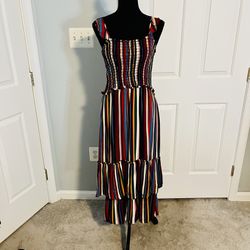 Colorful striped dress. Size XL. 