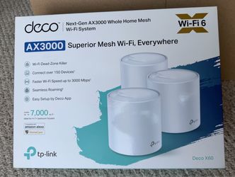 TP-Link Deco X60 Wi-Fi 6 Mesh System – Excellent Condition