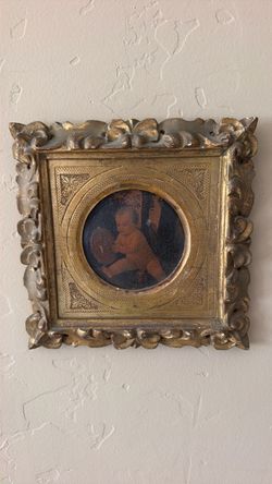 Antique Gold Ornate Framed Miniature Painting