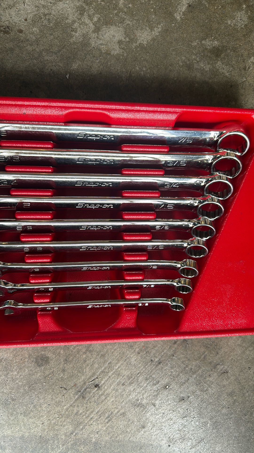 SnapOn long Combination Wrench set