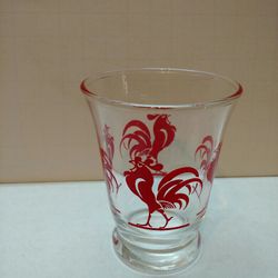 Vintage Red Rooster Double Shot Glass