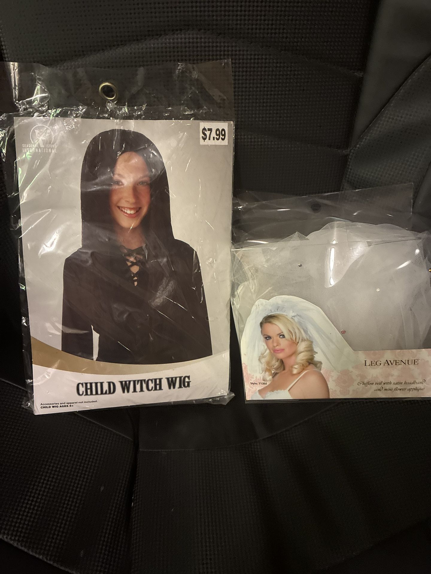 Black Wig Or Veil Costume Accessories