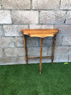 Vintage Wood Half-Moon Console Table $25 firm