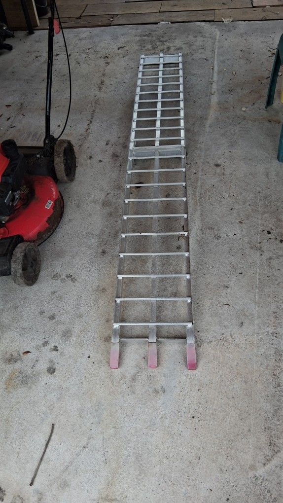 Motorcycle ramp seven and a half feet Long