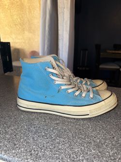 Sky Blue 70s Converse Chuck Taylor High Top Sneakers