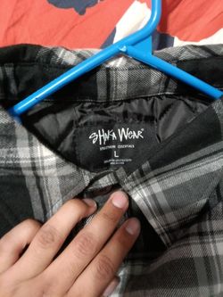 Shaka wear flannel jacket black