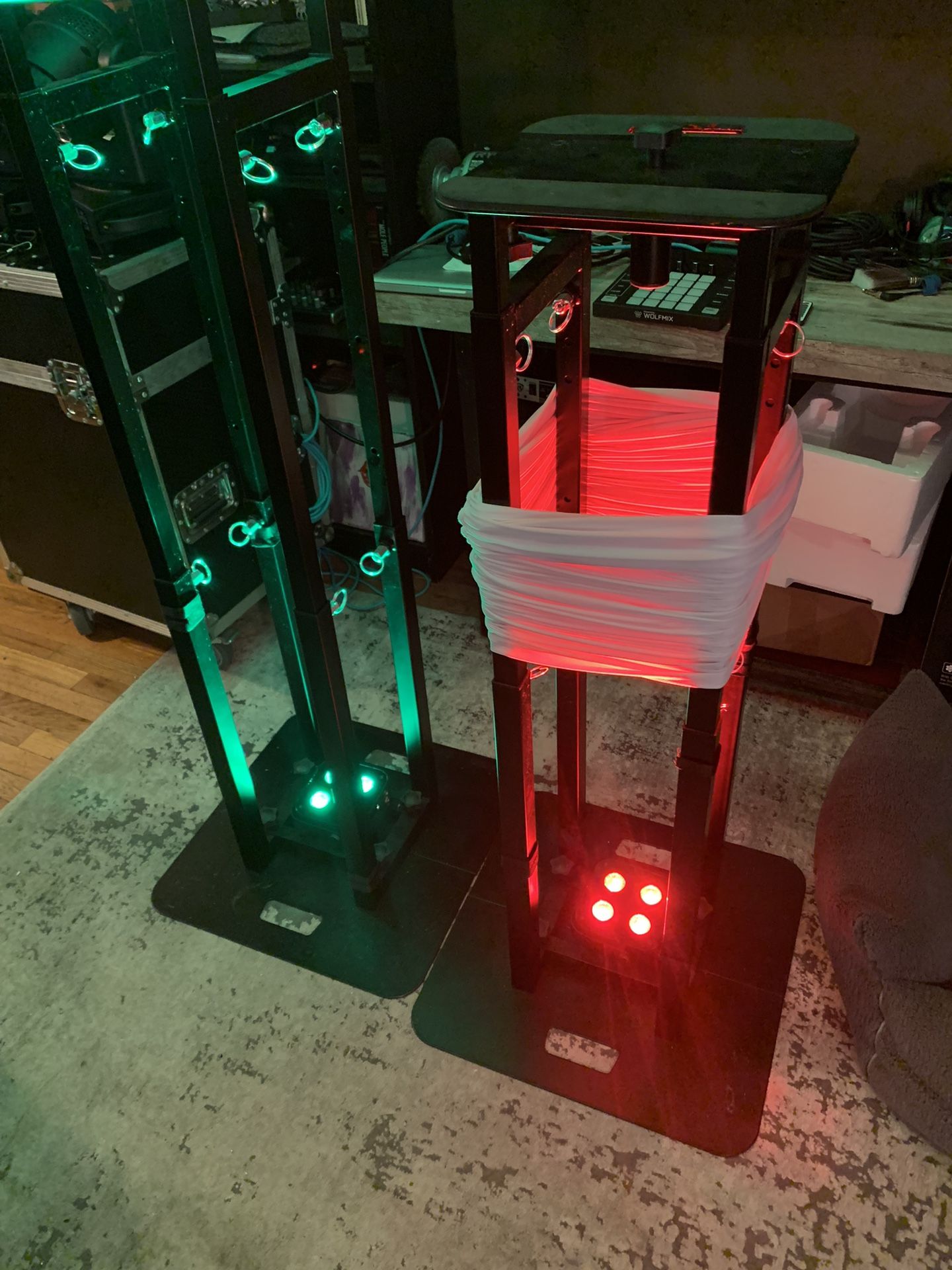 Set of 2 Rockville RTP-Go DJ Adjustable Totems