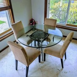 Round Glass Dining Table